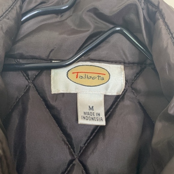 Talbots | Brown Full Zip 3 Pocket Quilted Puffer Vest Jacket Medium - Picture 6 of 14